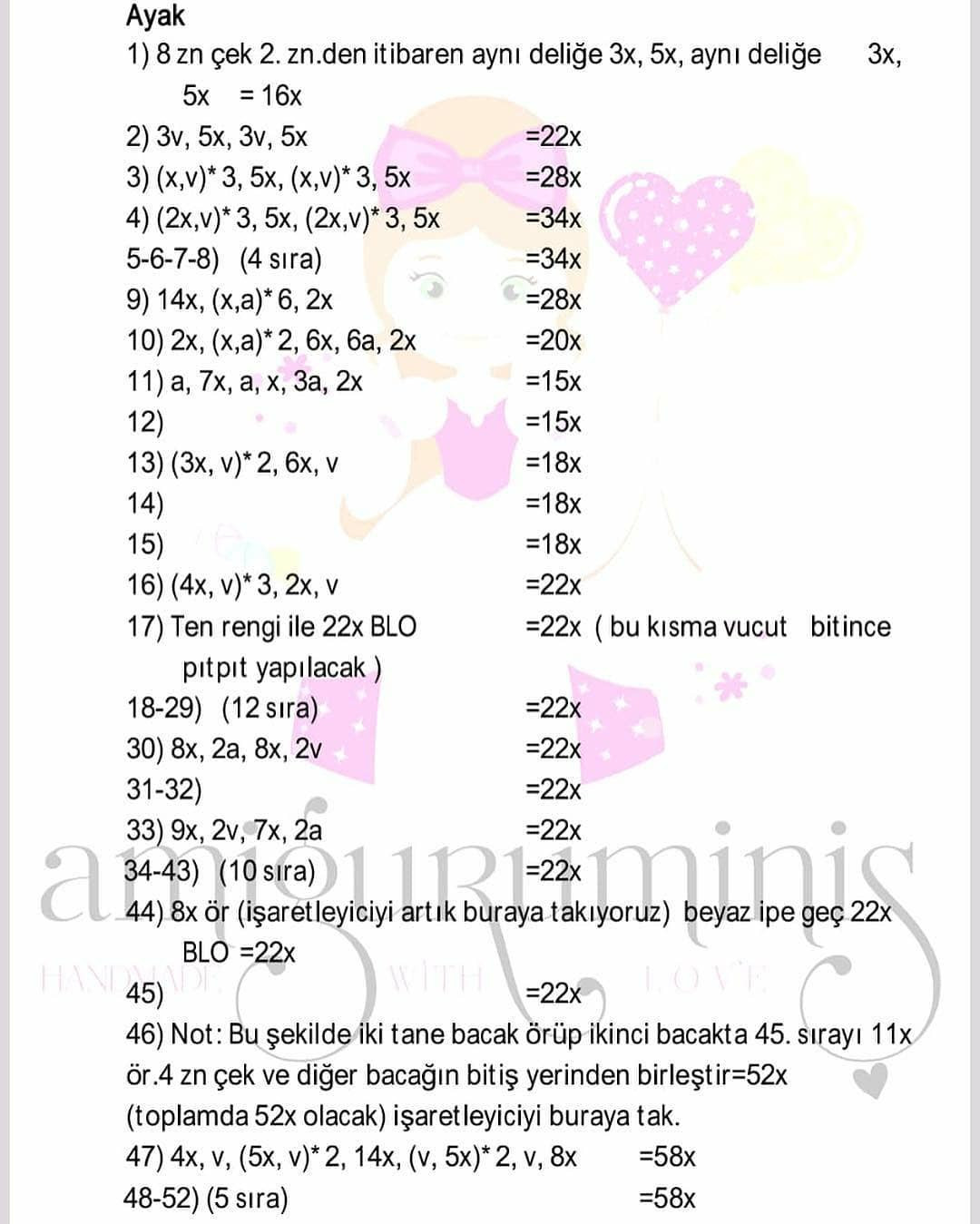 Zeynep Bebeğin ücretsiz amigurumi el işi şeması