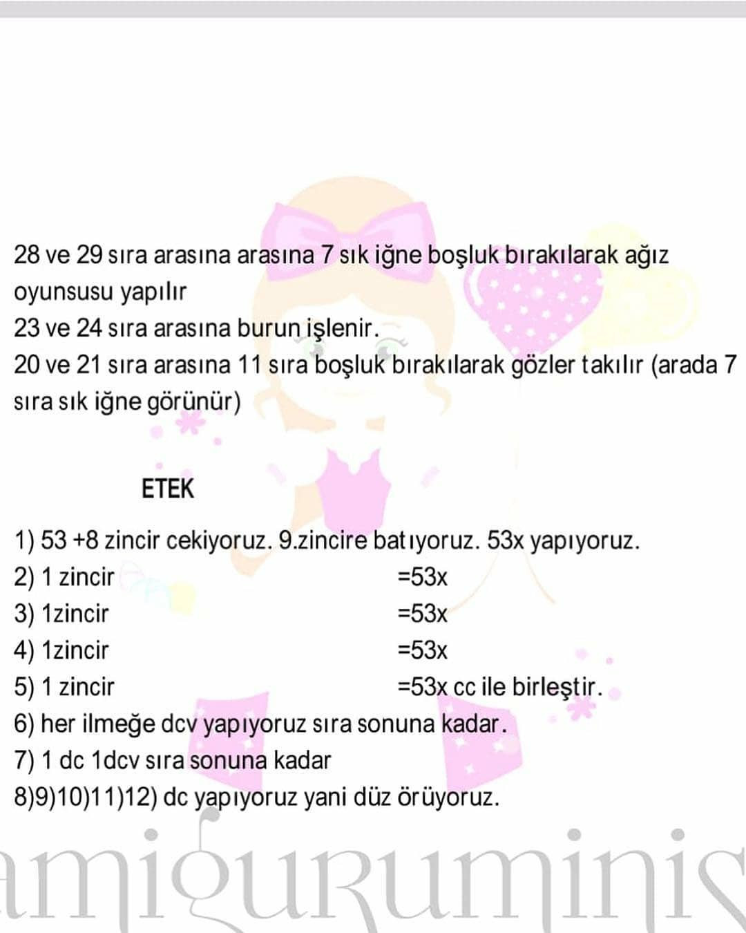 Zeynep Bebeğin ücretsiz amigurumi el işi şeması