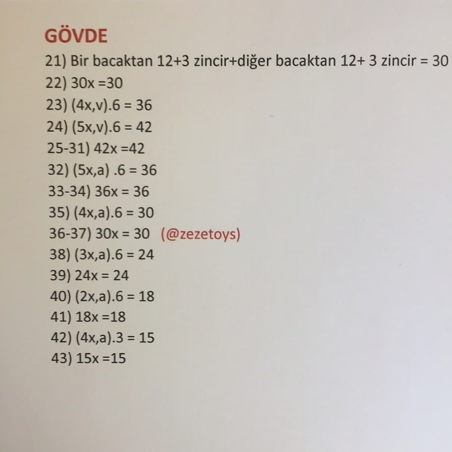 Zeze Ayıcıklar için Tığ İşi Şeması