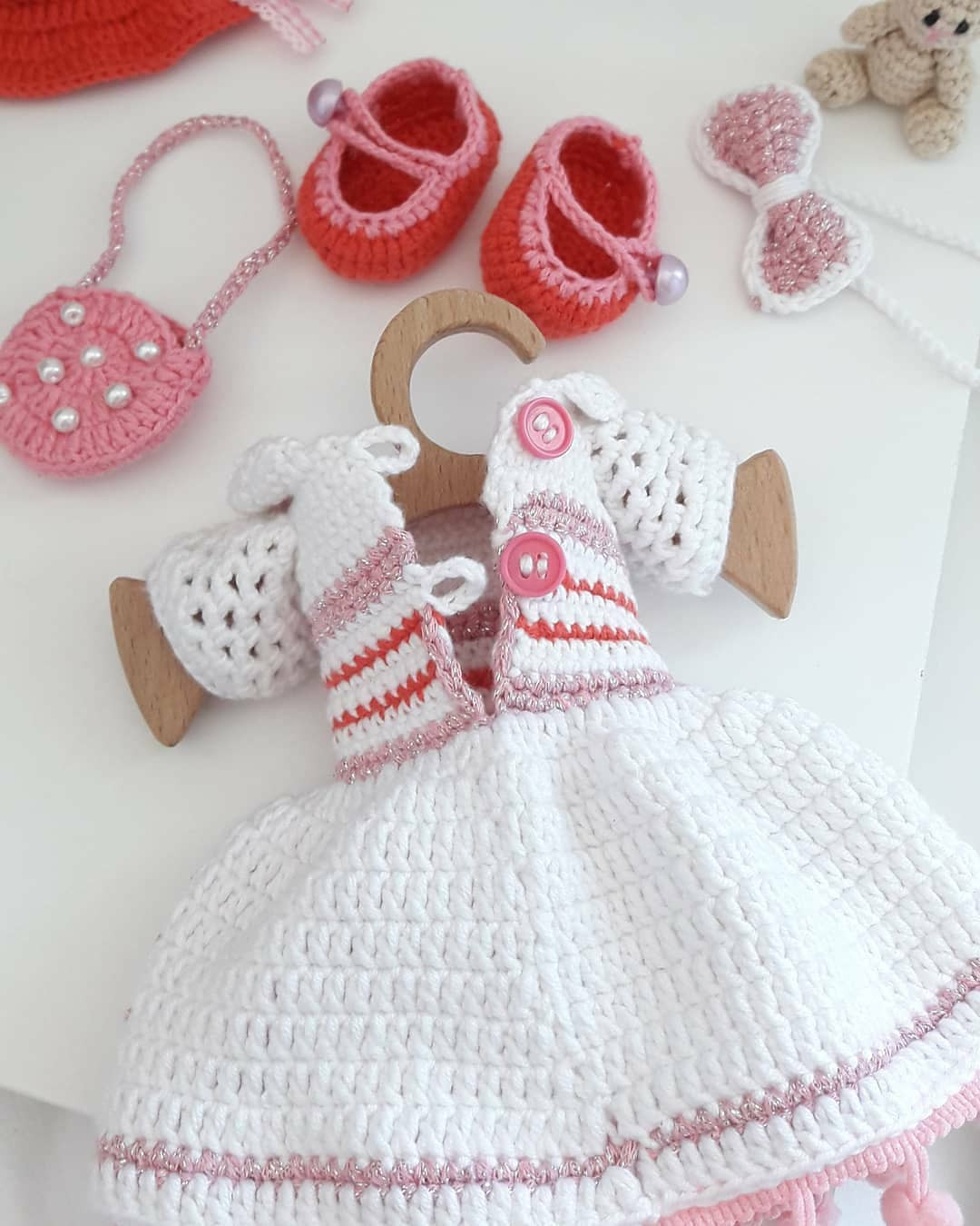 40cm İnci Bebek Tığ İşi Şeması