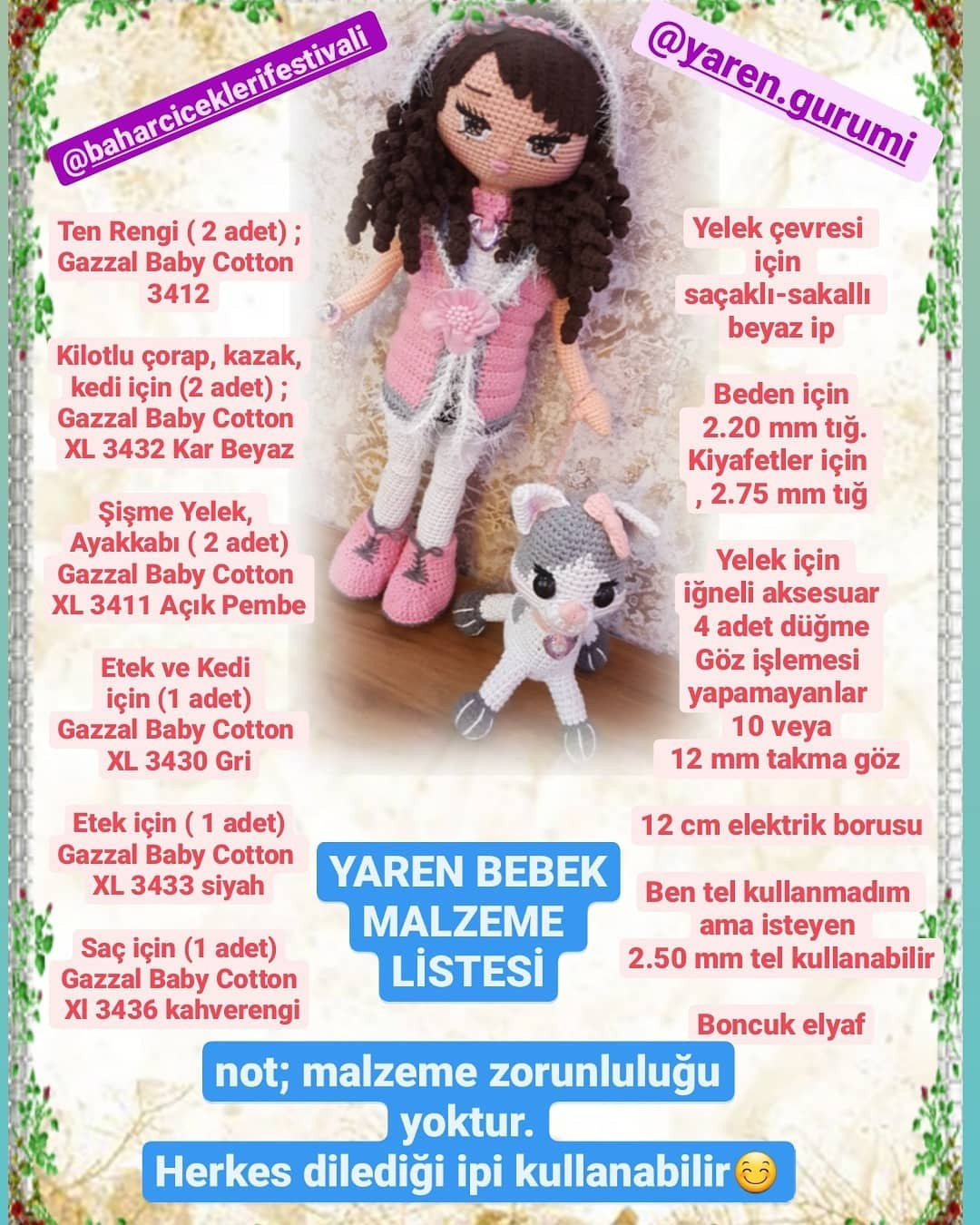 8 Nisan'da Yaren Bebeği Benimle Örmek İster Misin?