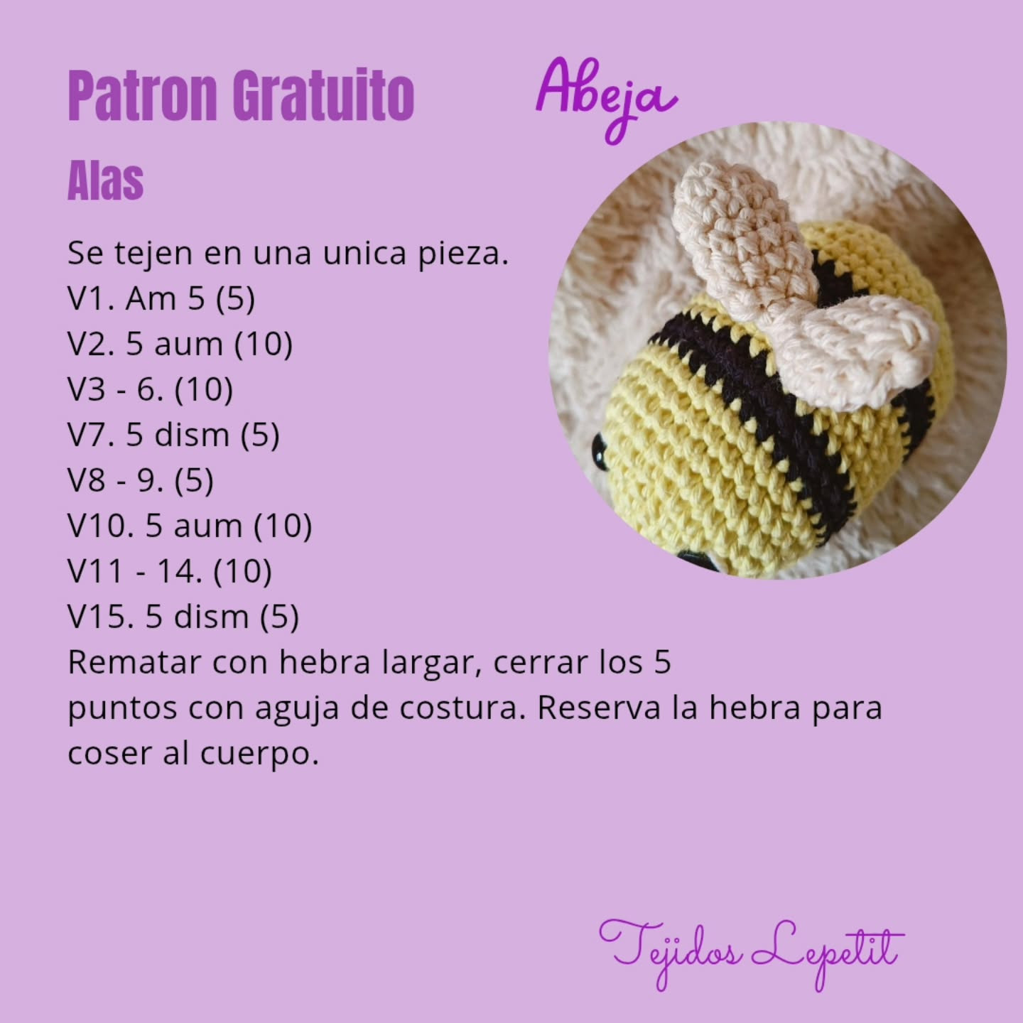 Abeja Amigurumi: Patrón Gratuito para Tejer