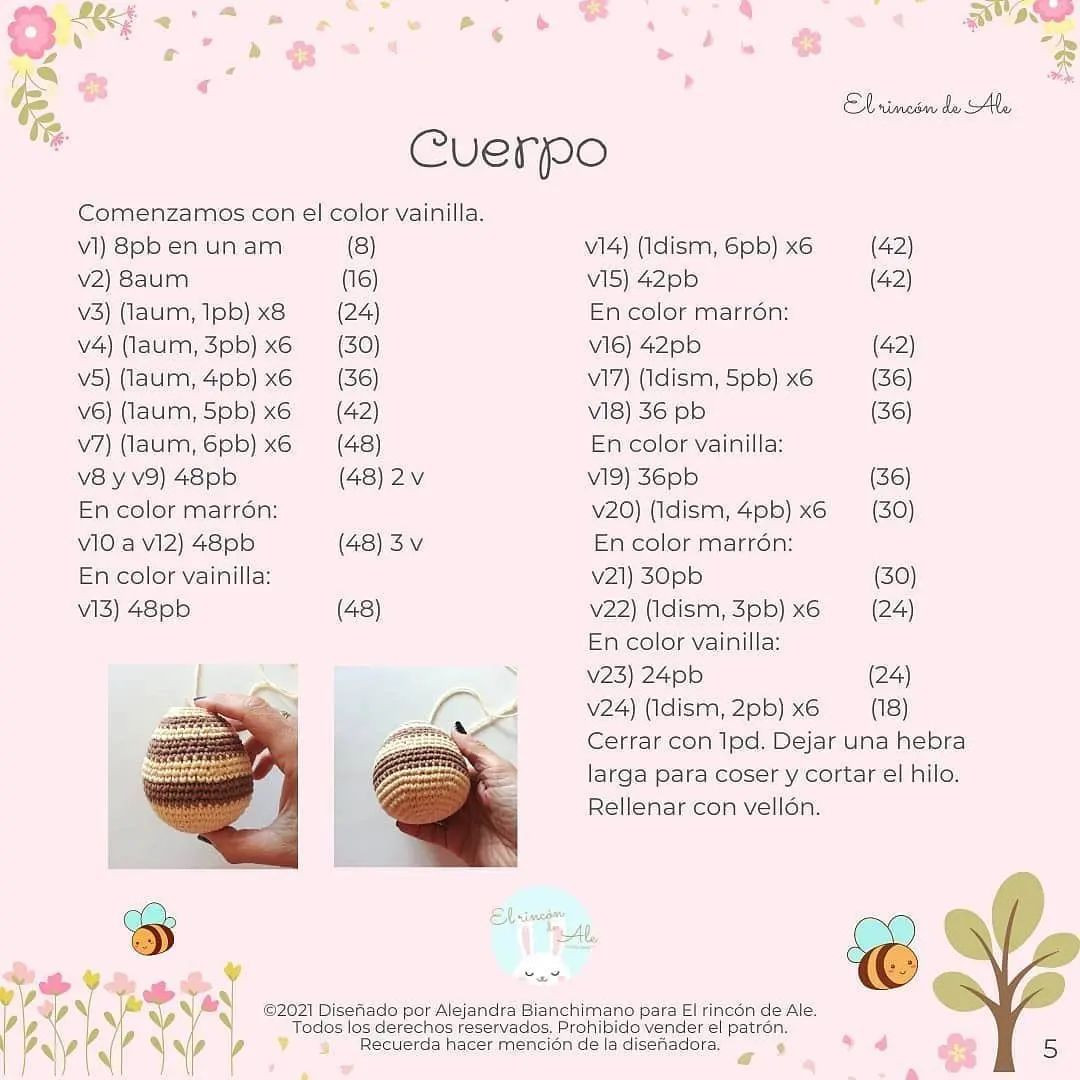 Abeja Meli: Patrón de Crochet Gratis