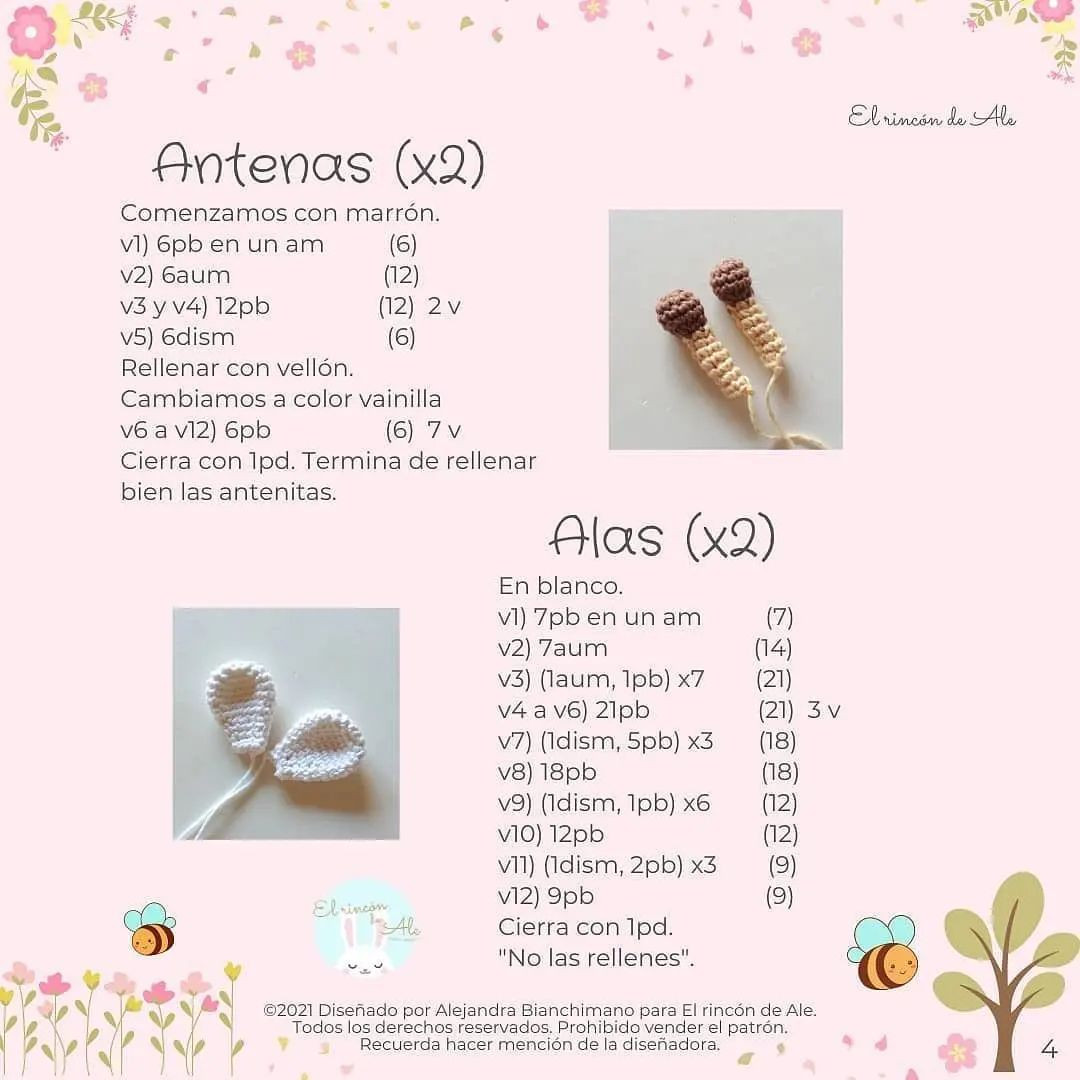 Abeja Meli: Patrón de Crochet Gratis