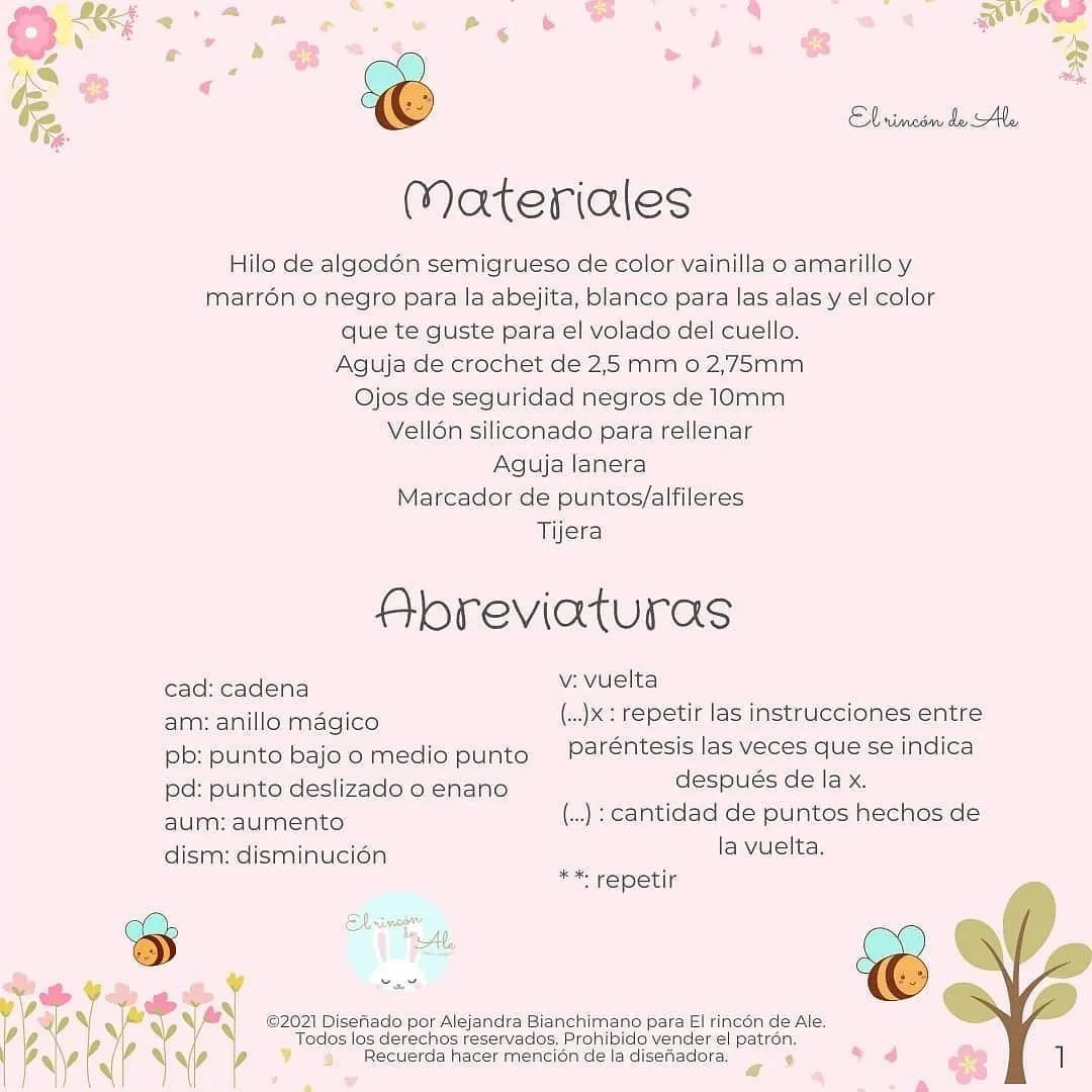 Abeja Meli: Patrón de Crochet Gratis