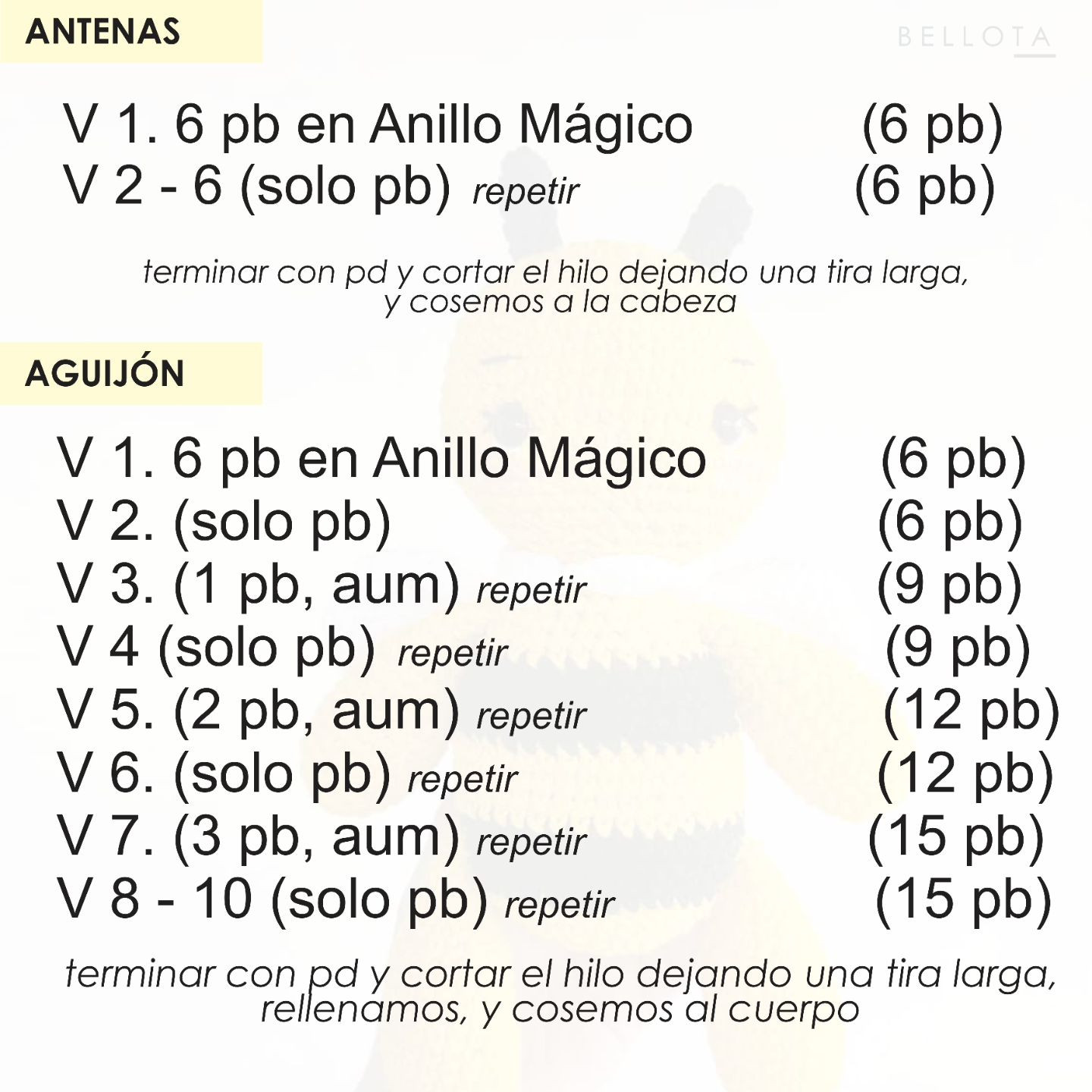 Abejita amigurumi: Patrón de crochet gratis