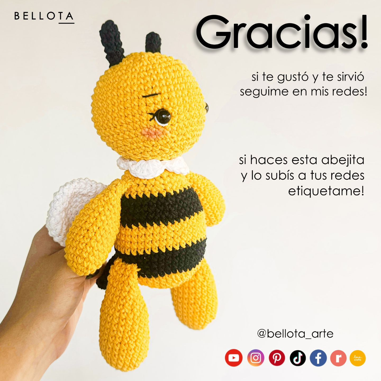 Abejita amigurumi: Patrón de crochet gratis