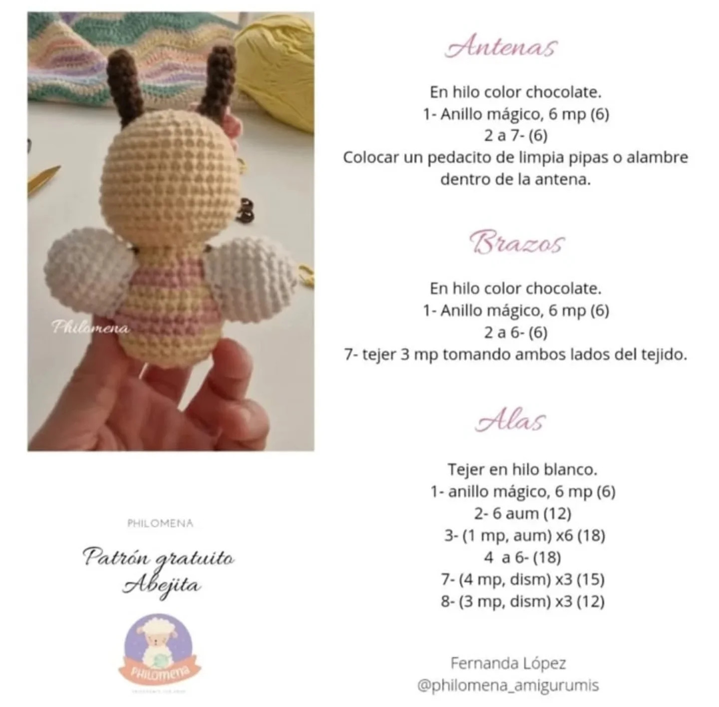Abejita amigurumi: patrón gratis