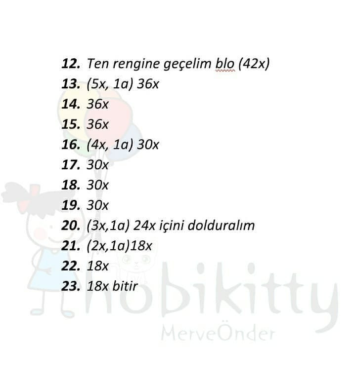 Afacan Bebek Amigurumi Tığ İşi Tarifi