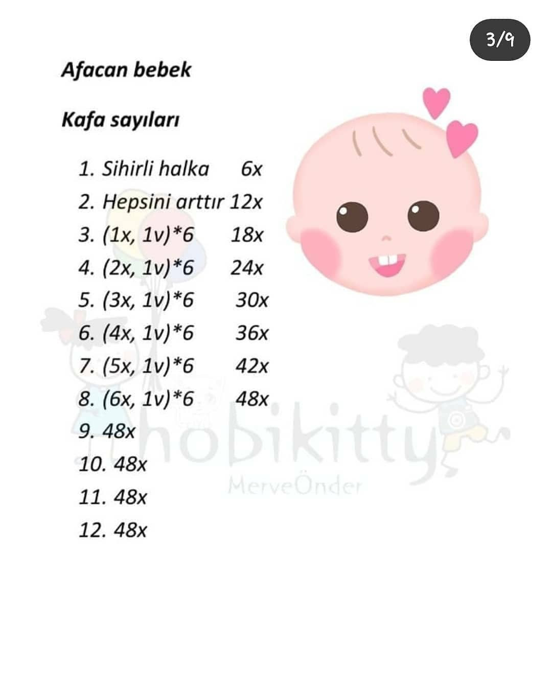 Afacan Bebek Amigurumi Tığ İşi Tarifi