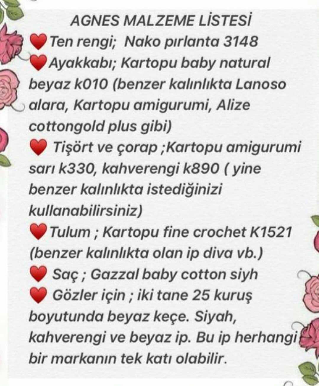Agnes Amigurumi Şeması