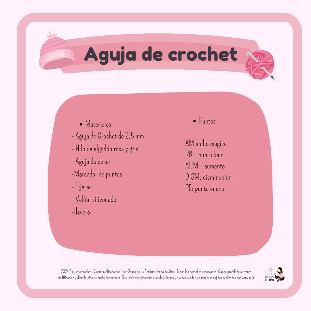 Aguja de crochet tejida a mano: Llavero amigurumi