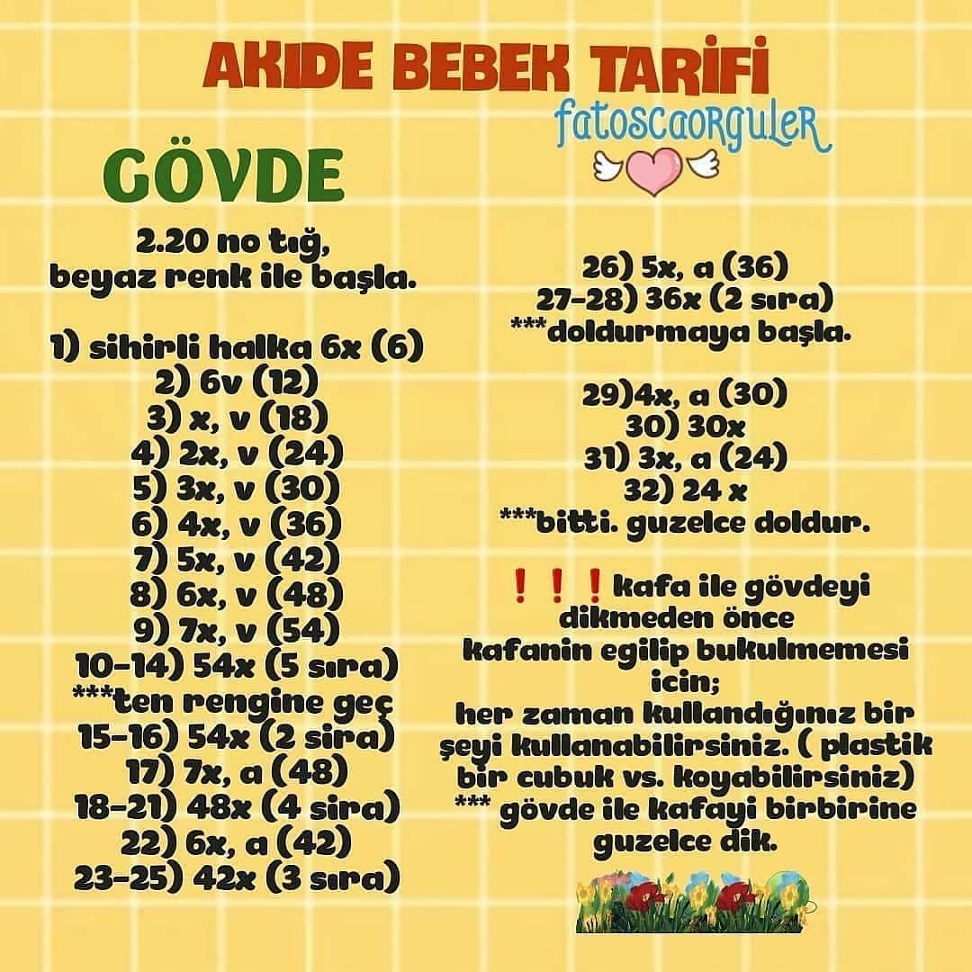 Akide Bebek 3.Bölüm: Ücretsiz Tığ İşi Elbise, Ayakkabı ve Peruk Tarifi