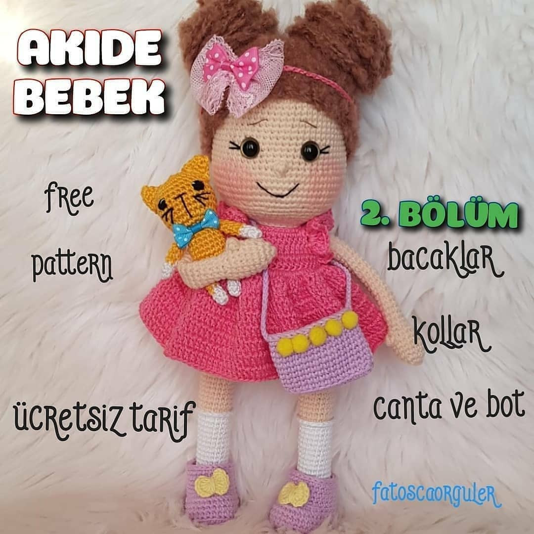 Akide Bebek 3.Bölüm: Ücretsiz Tığ İşi Elbise, Ayakkabı ve Peruk Tarifi