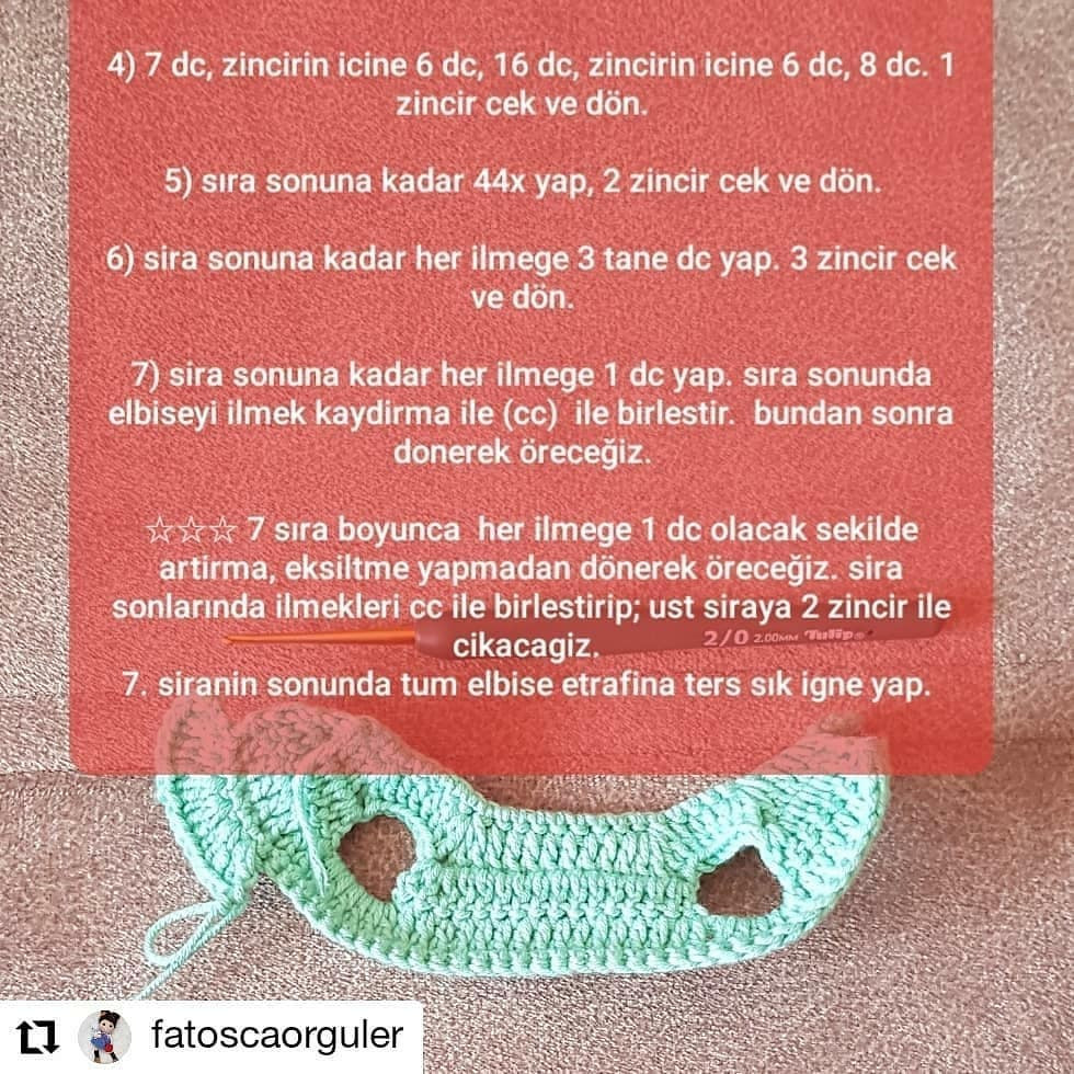 Akide Bebek 3.Bölüm: Ücretsiz Tığ İşi Elbise, Ayakkabı ve Peruk Tarifi