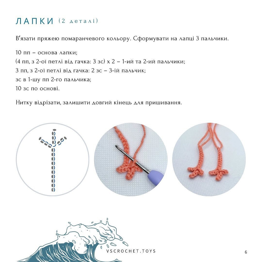 Альбатрос: схема в'язання гачком