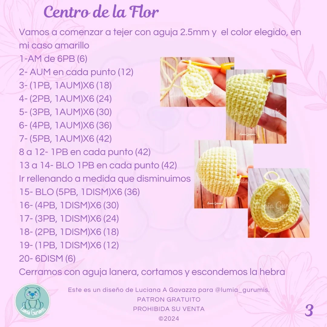 Alfiletero Flor Crochet: Patrón Gratis Día Internacional del Crochet