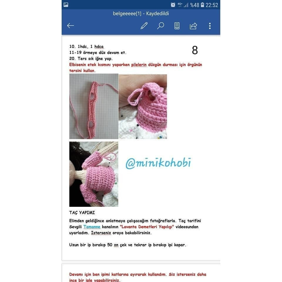 Amigurumi Bebek Şeması: Ücretsiz Desen