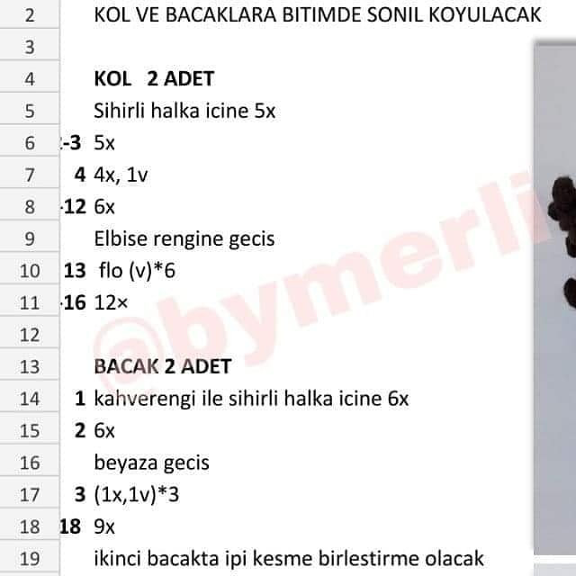 Amigurumi Bebek Tığ İşi Tarifi