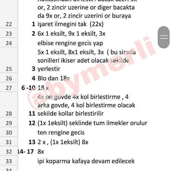 Amigurumi Bebek Tığ İşi Tarifi