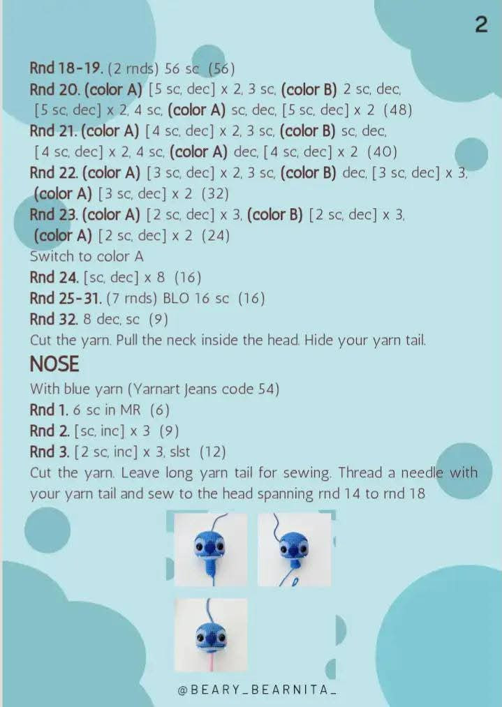 Amigurumi Stitch Crochet Pattern