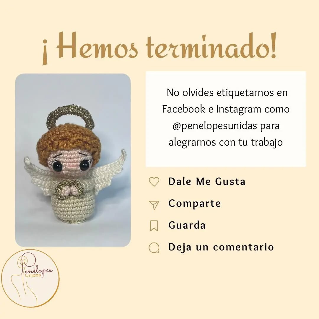 Ángel amigurumi: Patrón de crochet navideño