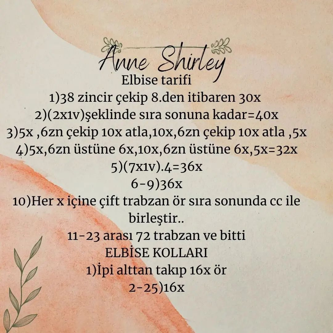 Anne Shirley Amigurumi Tığ İşi Şeması