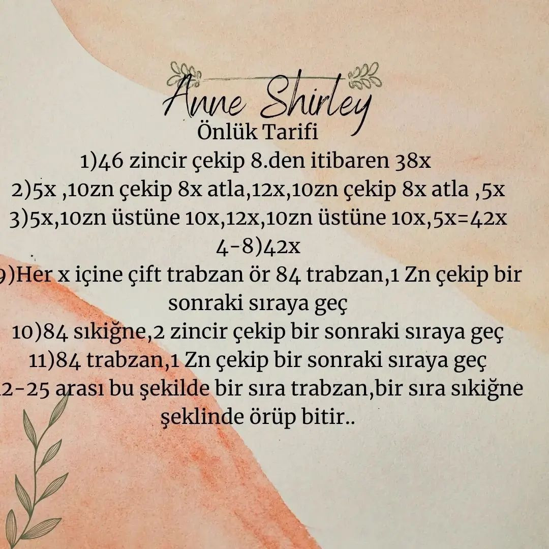 Anne Shirley Amigurumi Tığ İşi Şeması