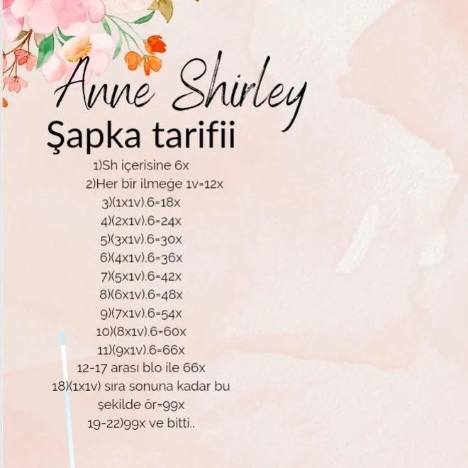 Anne Shirley Amigurumi Tığ İşi Şeması