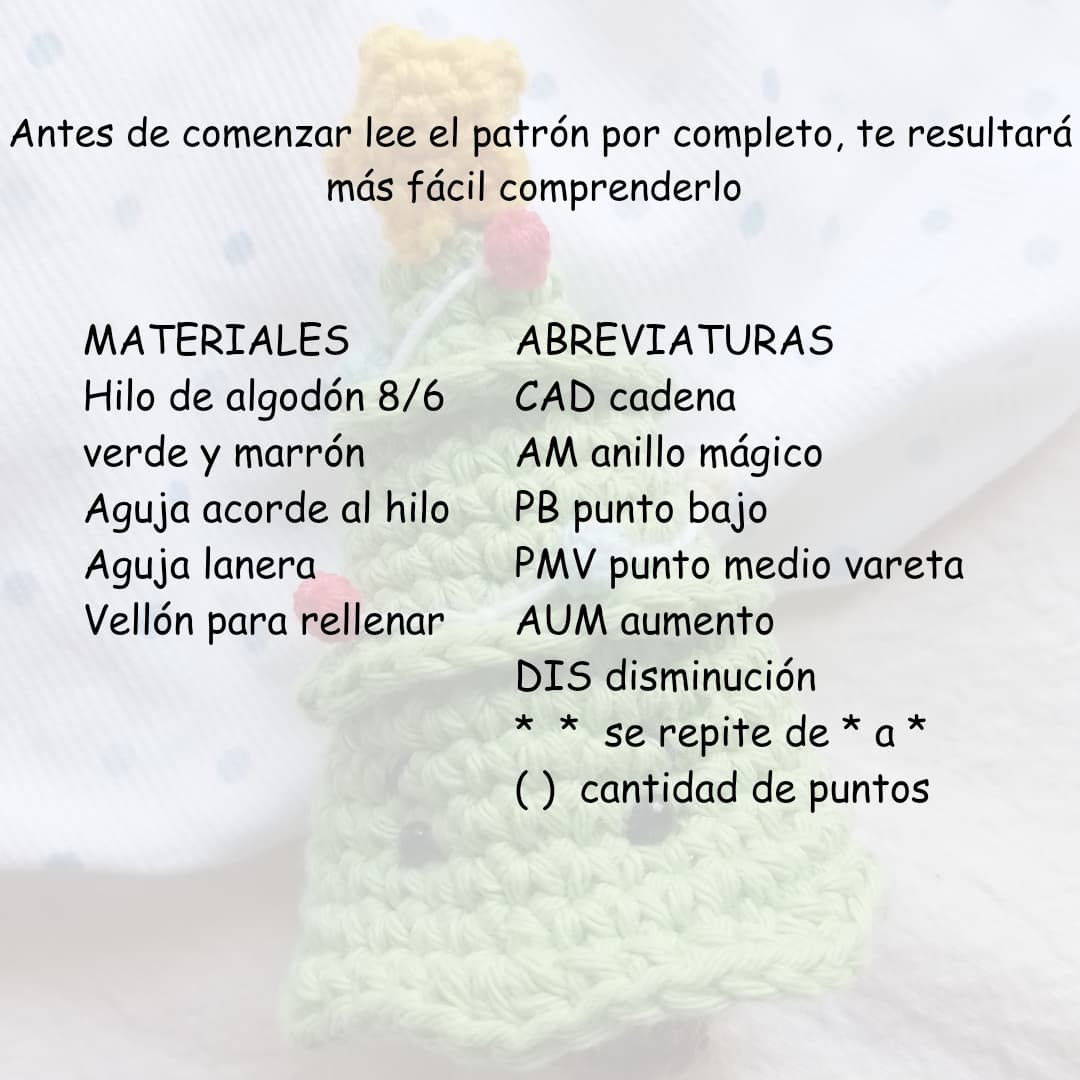 Arbolito navideño: Patrón de ganchillo gratis