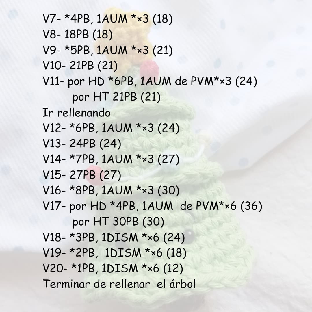 Arbolito navideño: Patrón de ganchillo gratis