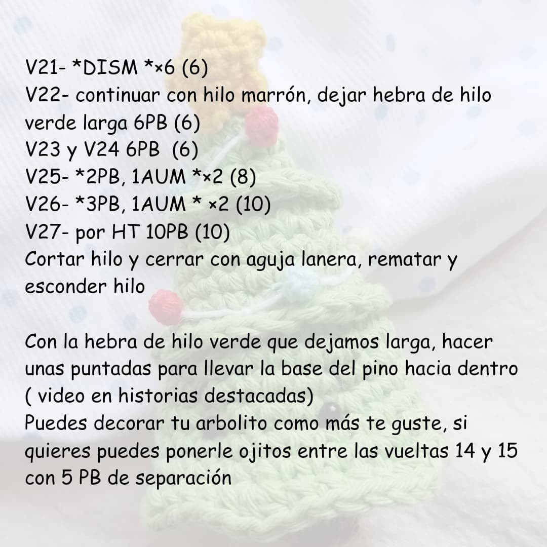Arbolito navideño: Patrón de ganchillo gratis