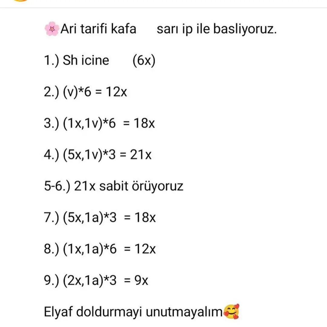 Arı ve Papatya Anahtarlık Örgü Şeması