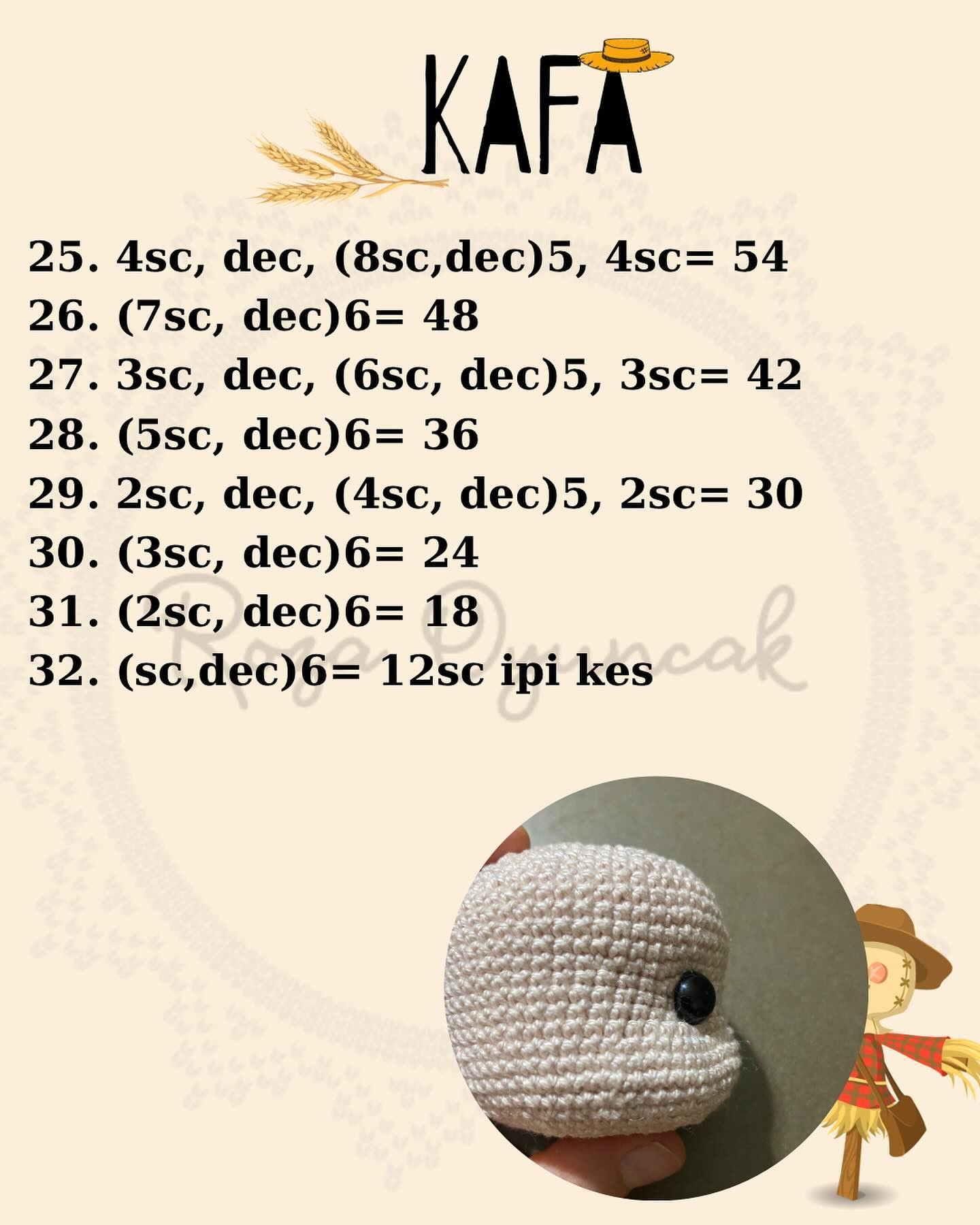 Asia Bebek Amigurumi Şeması