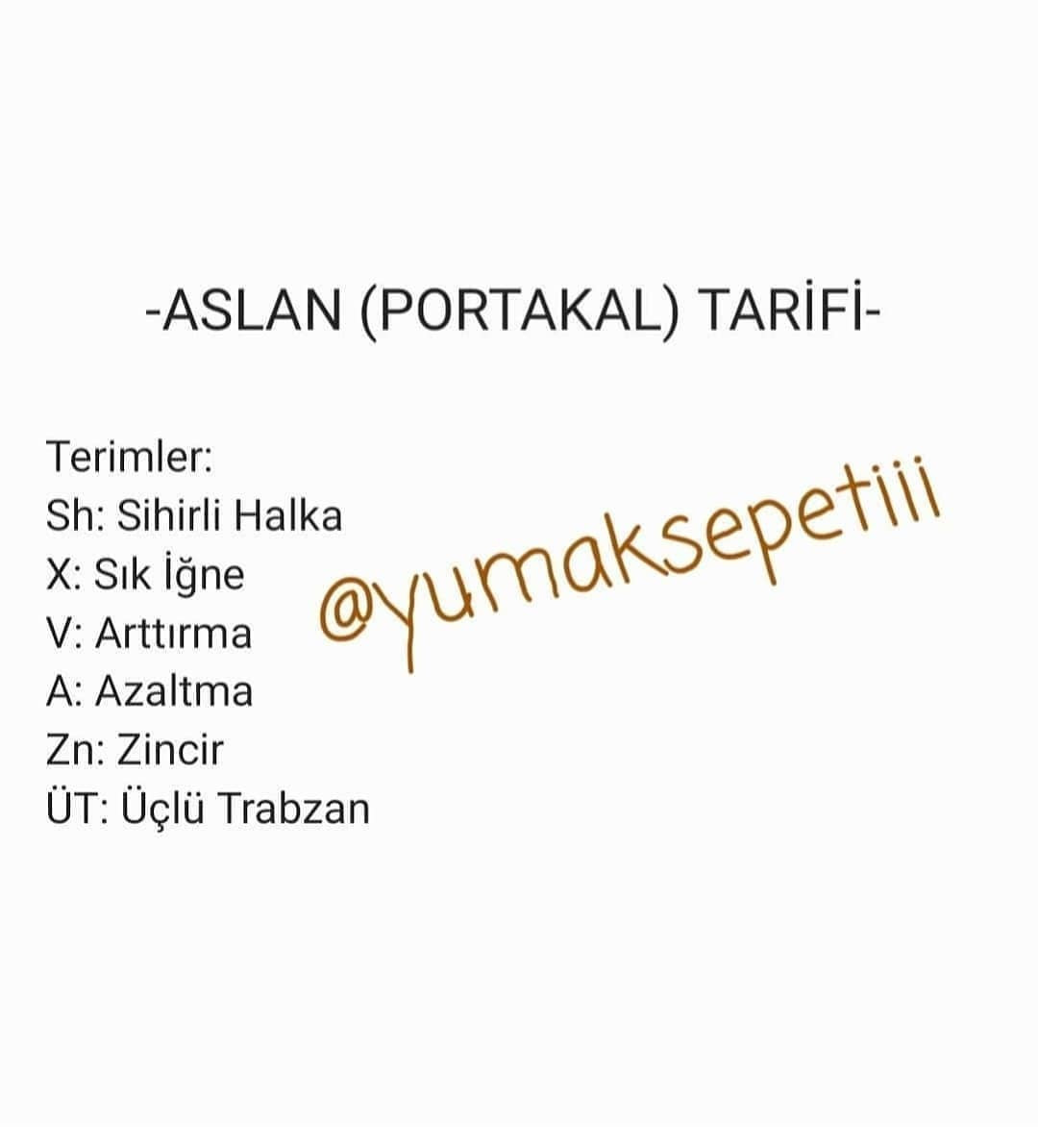 Aslan Amigurumi Tığ İşi Şeması