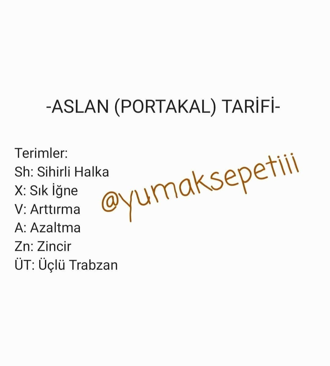 Aslan Amigurumi Tığ İşi Şeması