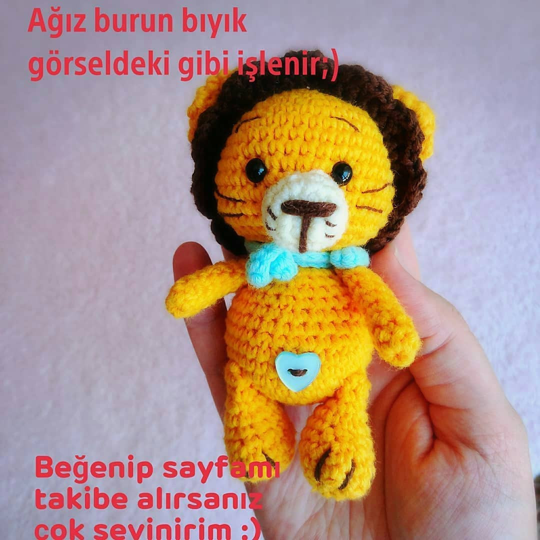 Aslan Amigurumi Tığ İşi Şeması ikizlerleorgu