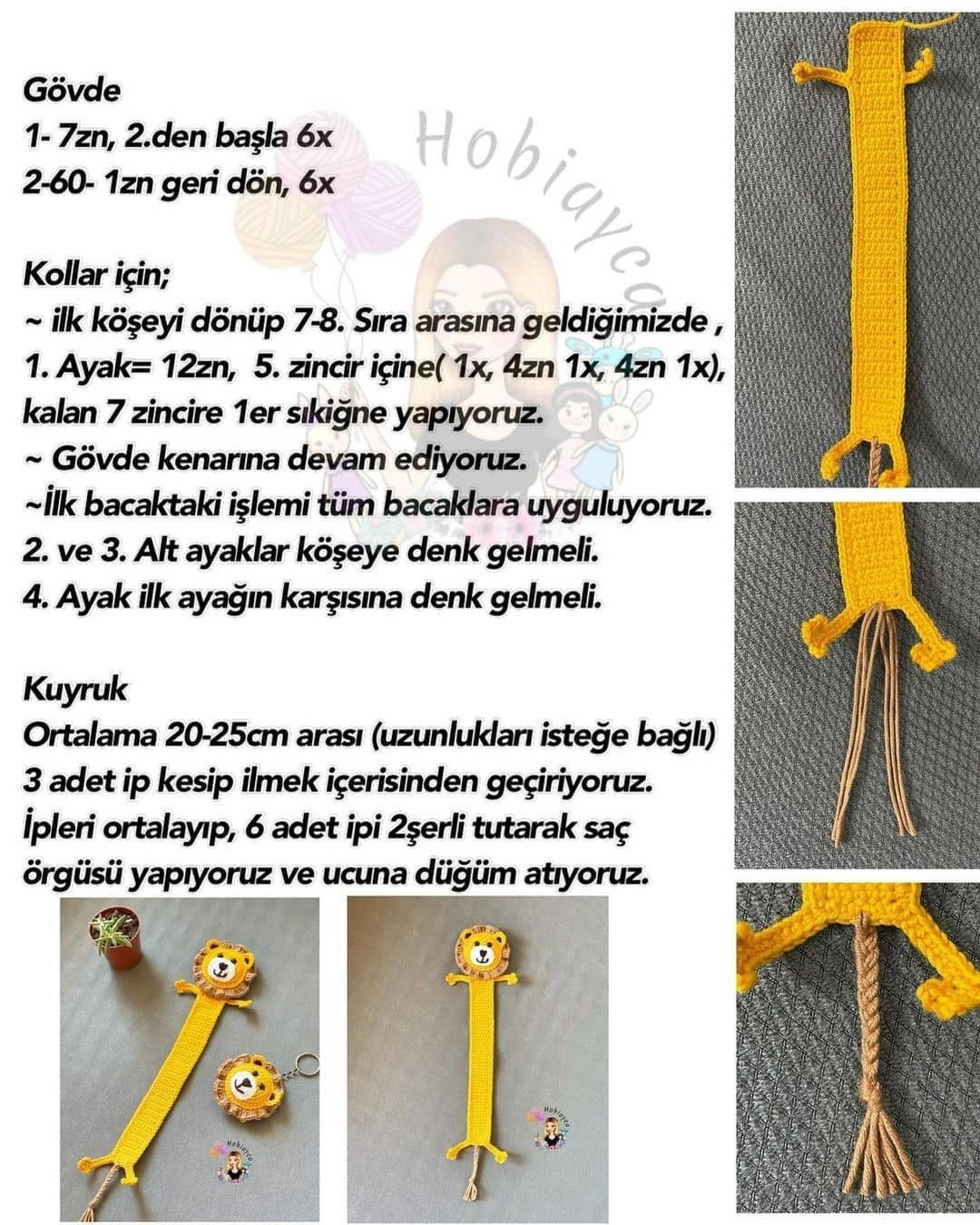Aslan Temalı Tığ İşi Şeması