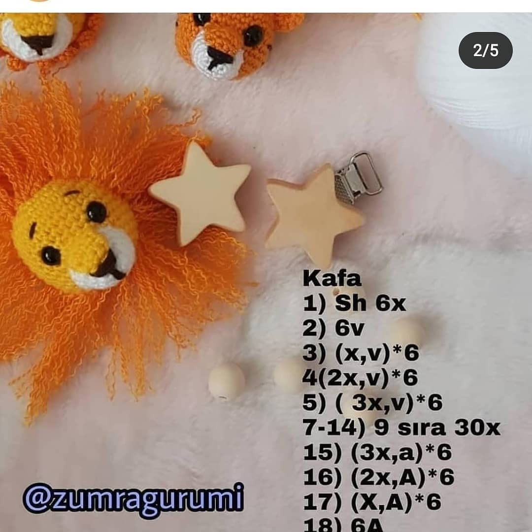 Aslan ve Kaplan Kitap Ayracı Tığ İşi Şeması