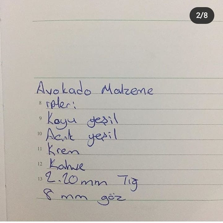 Avokadolu Tığ İşi Desen Şeması