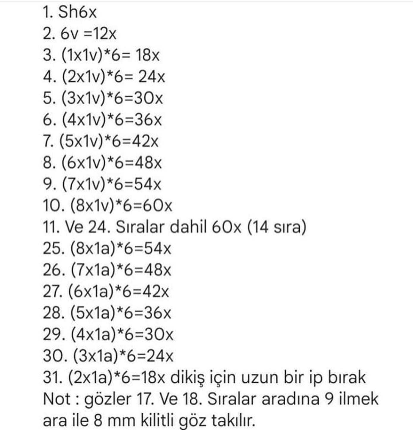 AYIÇIK AMİGURUMİ ŞEMASI ÜCRETSİZ