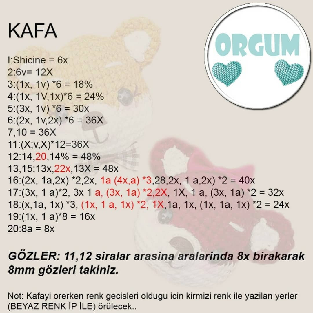 Ayıcık Anahtarlık Tığ İşi Tarifi
