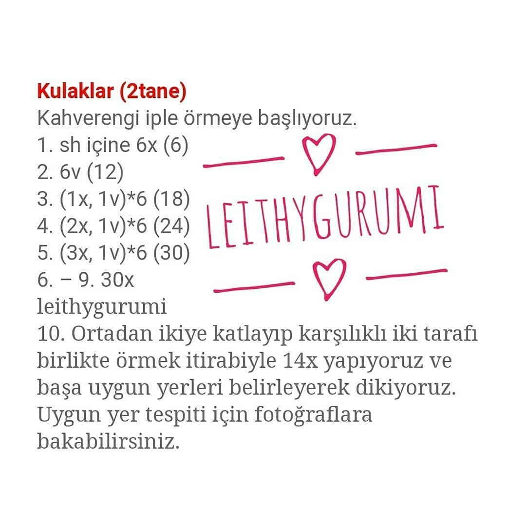 Ayıcık Toby Amigurumi Tığ İşi Şeması Ücretsiz