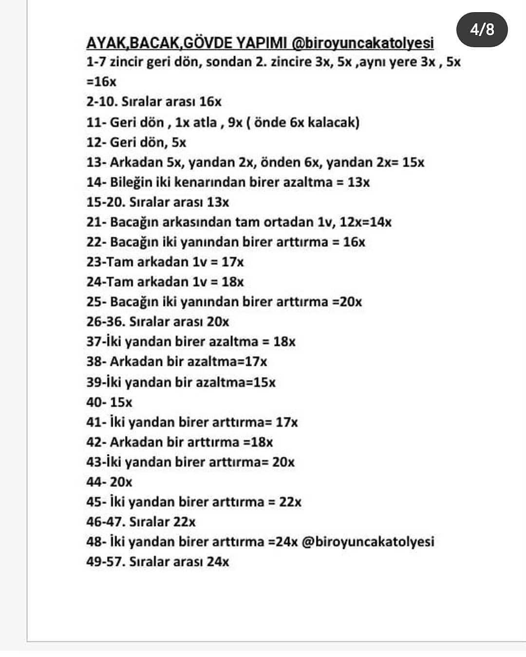 Balerin Bebek Tığ İşi Şeması