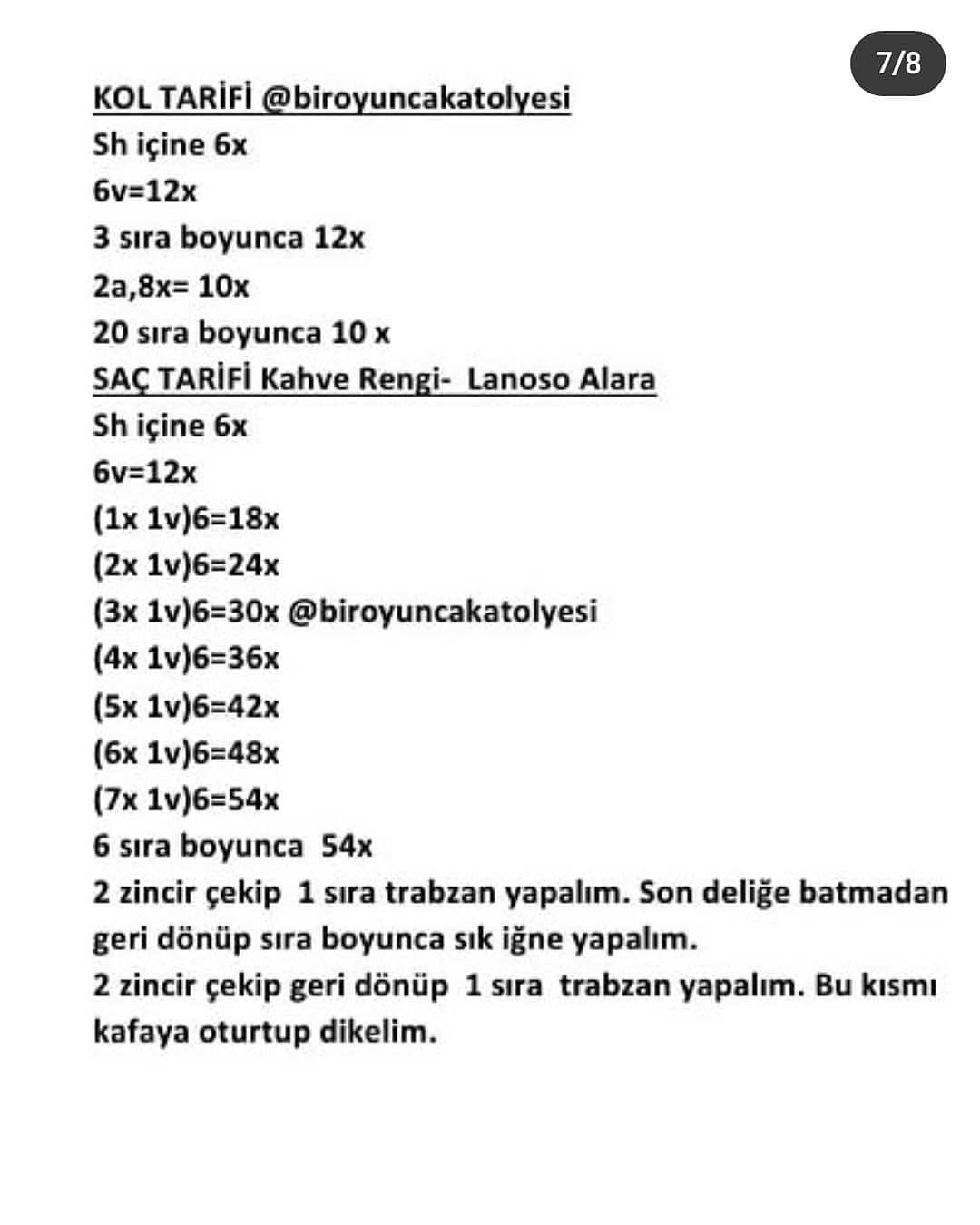 Balerin Bebek Tığ İşi Şeması