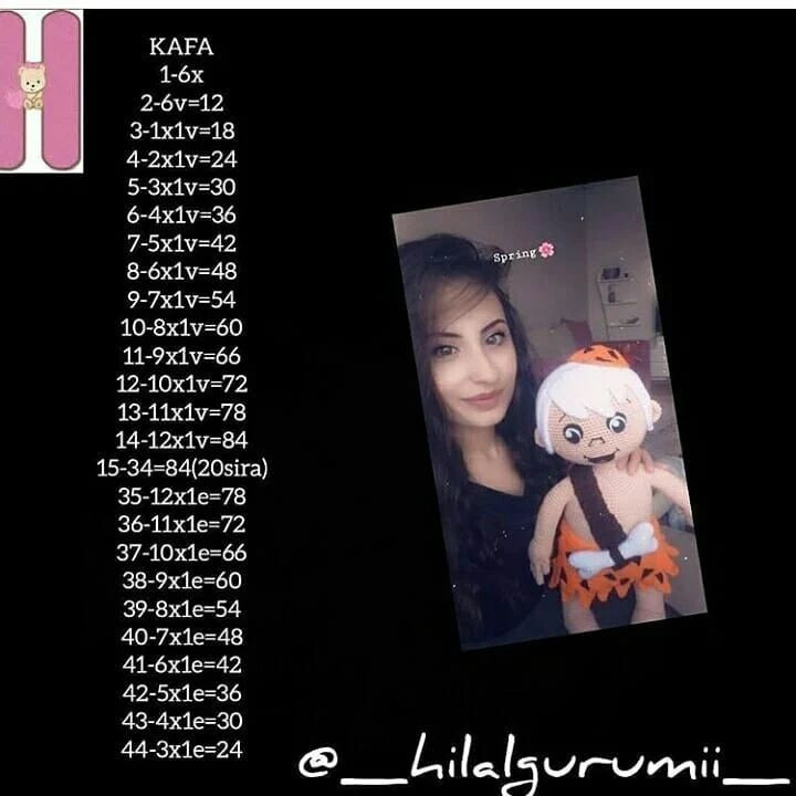 Bam Bam Amigurumi Tığ İşi Tarifi