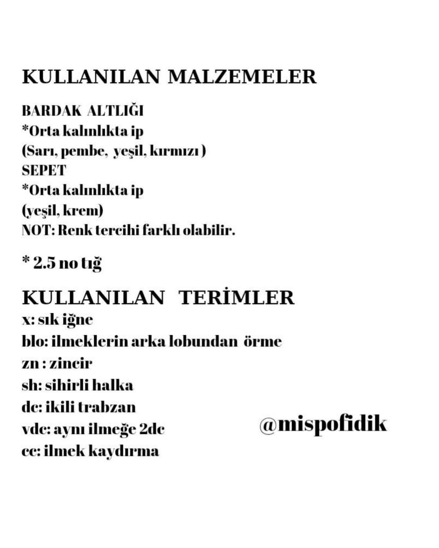 Bardak Altlığı Örgü Şeması