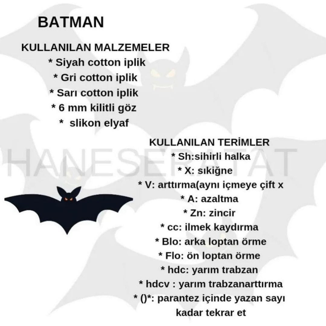Batman Amigurumi Şeması