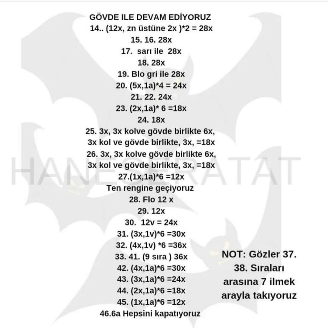 Batman Amigurumi Şeması
