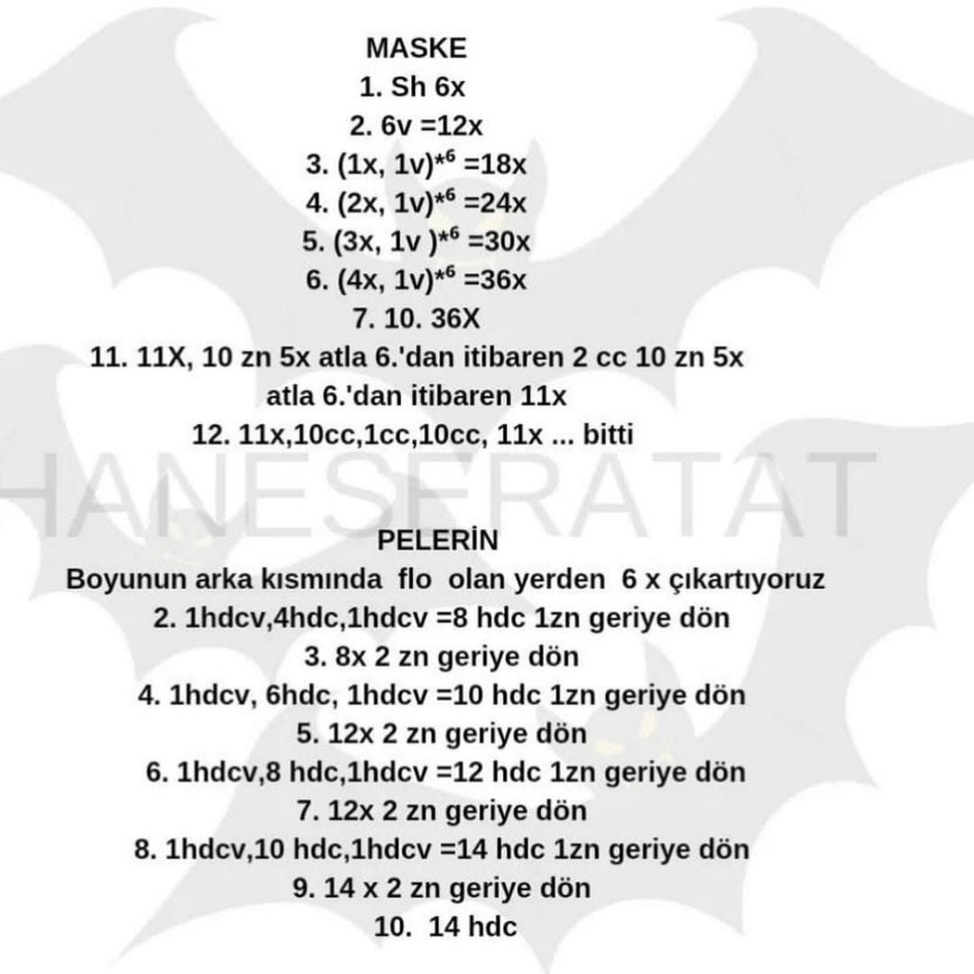 Batman Amigurumi Şeması